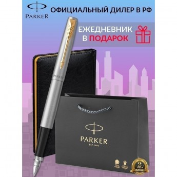 Набор: ручка перьевая PARKER JOTTER STAINLESS STEEL GT, М + блокнот 113497 Набор: ручка перьевая PARKER JOTTER STAINLESS STEEL GT, М + блокнот 113497